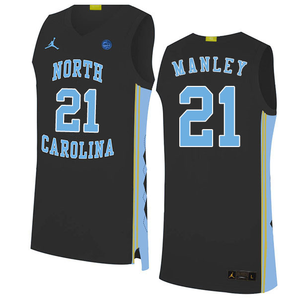 2020 Men #21 Sterling Manley North Carolina Tar Heels College Basketball Jerseys Sale-Black - Click Image to Close